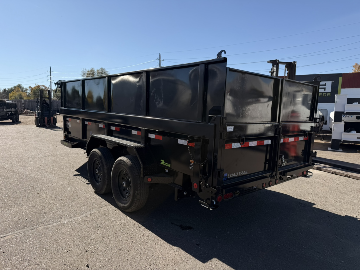 New 2025 Load Trail 7-16 Dump 7 Gauge Floor 7K Axles, W2'SideExtensions