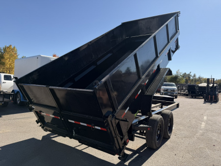 New 2025 Load Trail 7-16 Dump 7 Gauge Floor 7K Axles, W2'SideExtensions