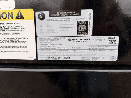 New 2026 Southland Trailers 5-10 Dump 5.2K Single Axle