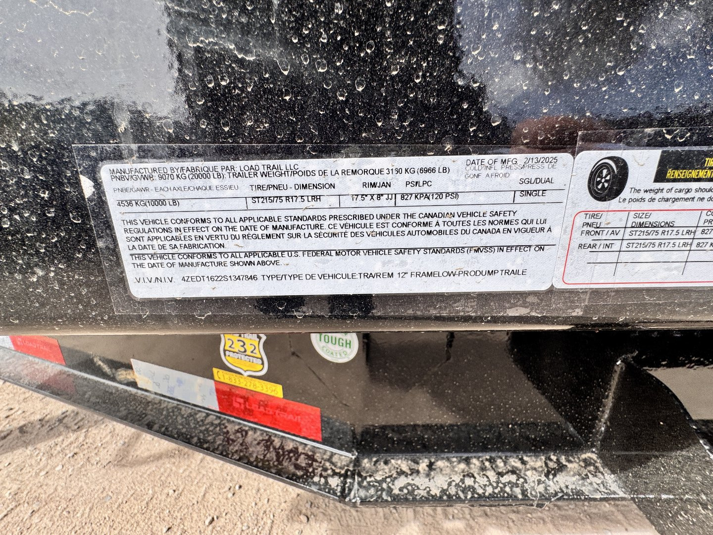 New 2025 Load Trail 7-16 Dump 12" I-Beam Frame 10K Axles