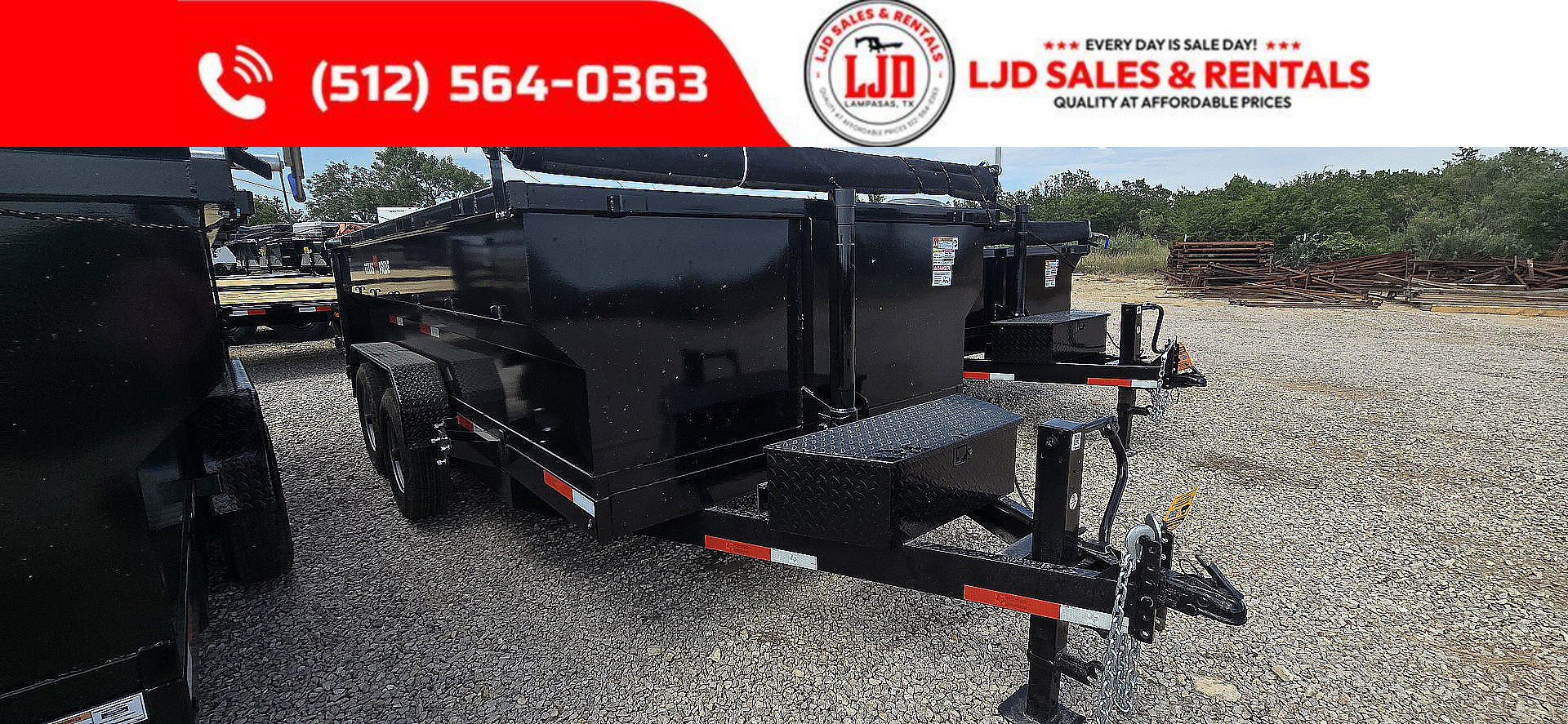 New 2025 Texas Pride - 7' x 14' x 3' Dump Trailer - Tarp - Ramps