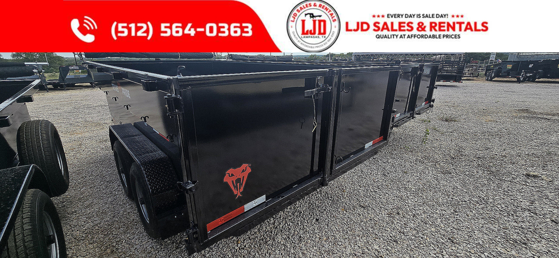 New 2025 Texas Pride - 7' x 14' x 3' Dump Trailer - Tarp - Ramps