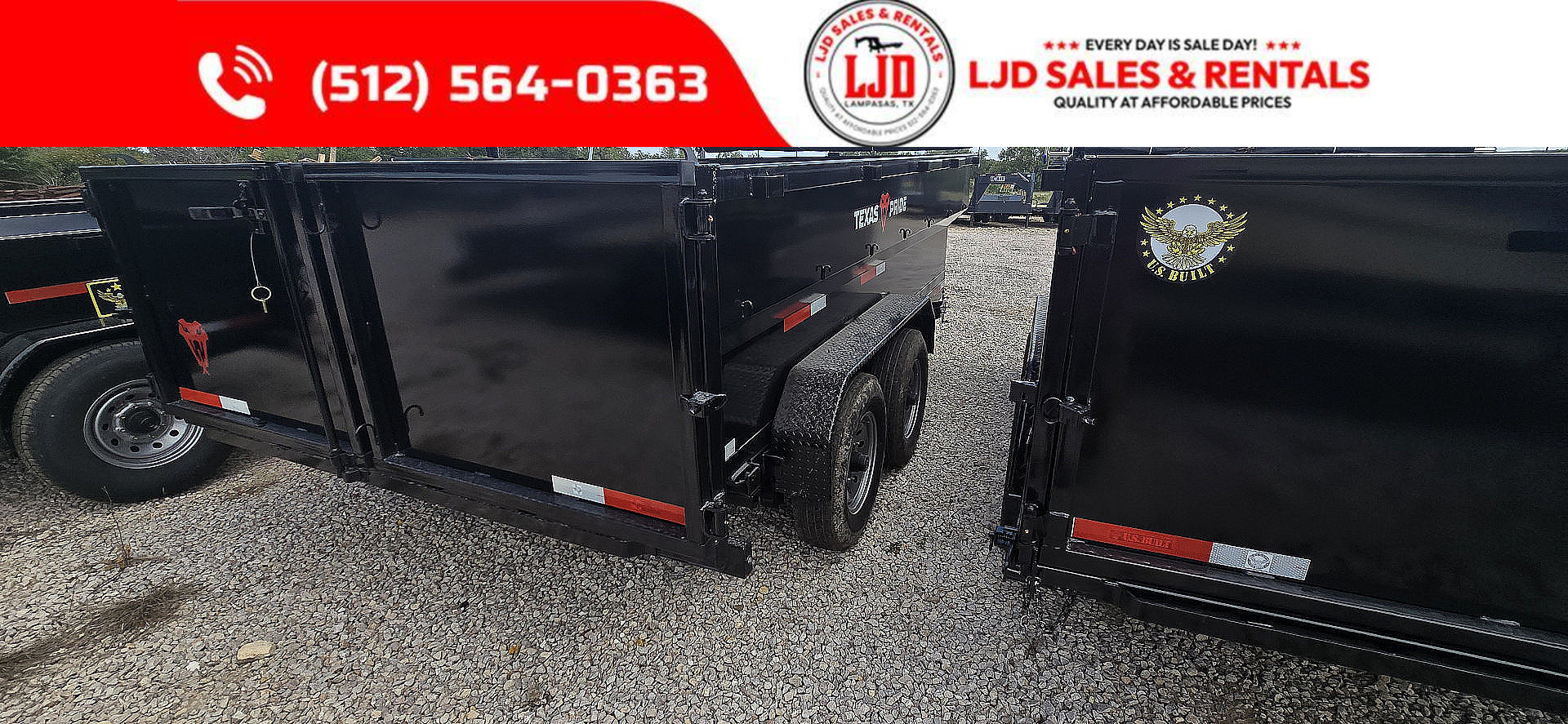 New 2025 Texas Pride - 7' x 14' x 3' Dump Trailer - Tarp - Ramps