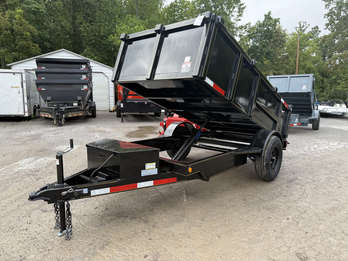 New 2025 P & T Trailers 5x10 DUMP 3 WAY GATE Dump Trailer