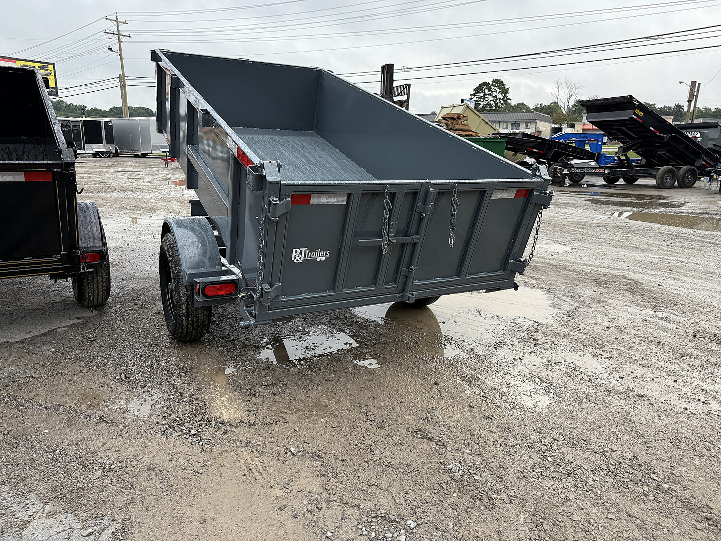 New 2025 P & T Trailers 5X10 DUMP 3 WAY GATE Dump Trailer
