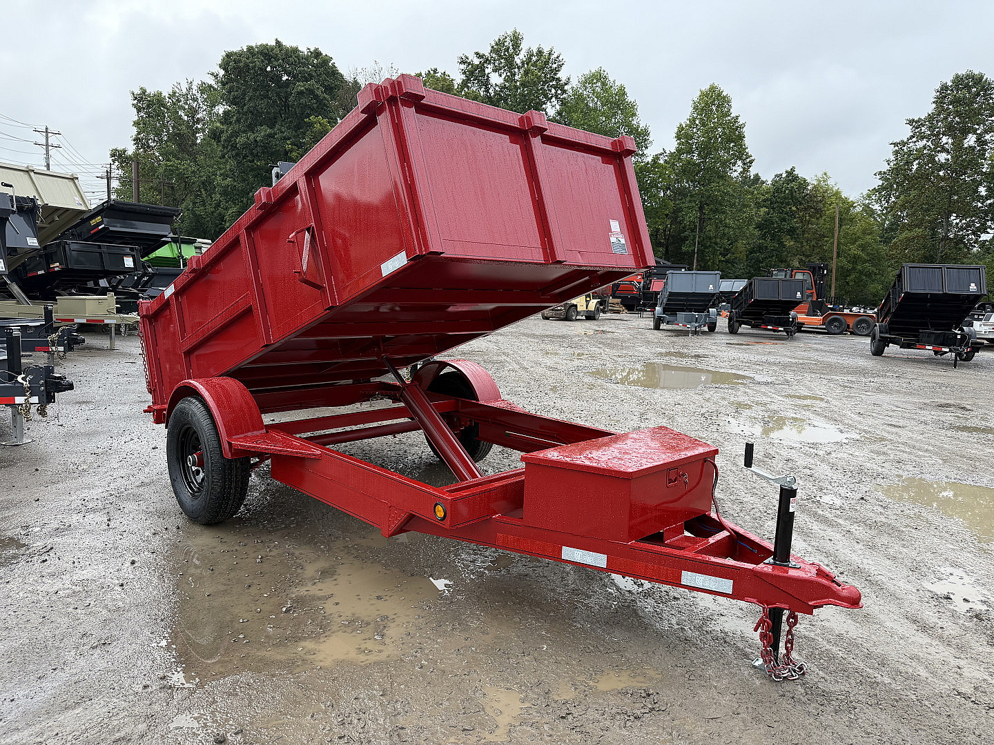 New 2025 P & T Trailers 5X10 DUMP 3 WAY GATE Dump Trailer