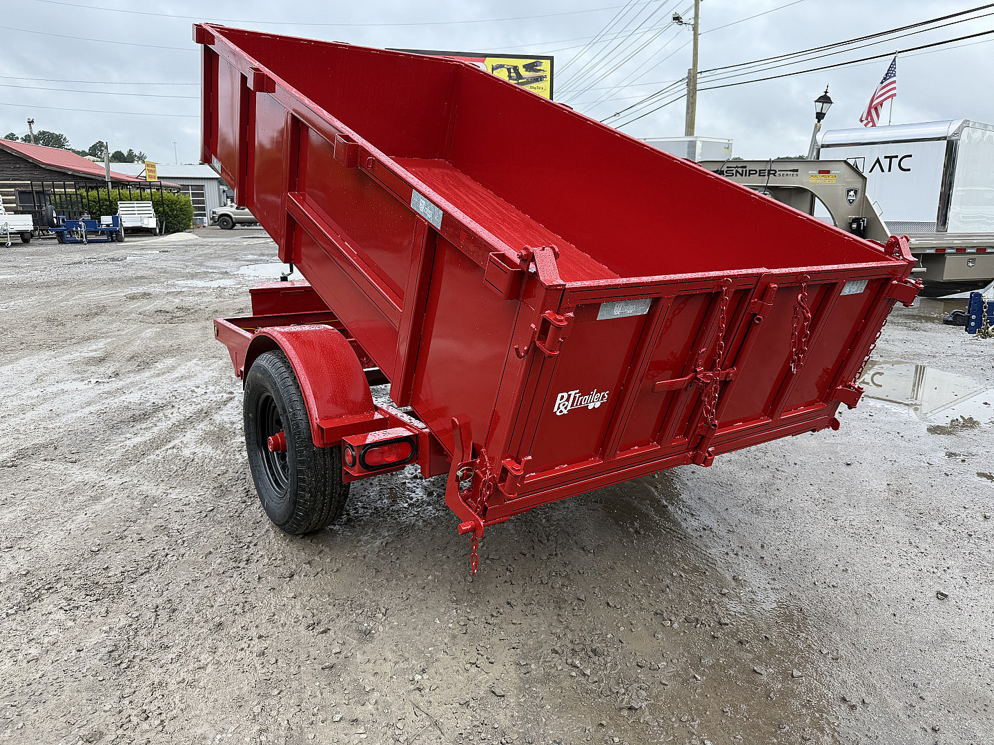 New 2025 P & T Trailers 5X10 DUMP 3 WAY GATE Dump Trailer