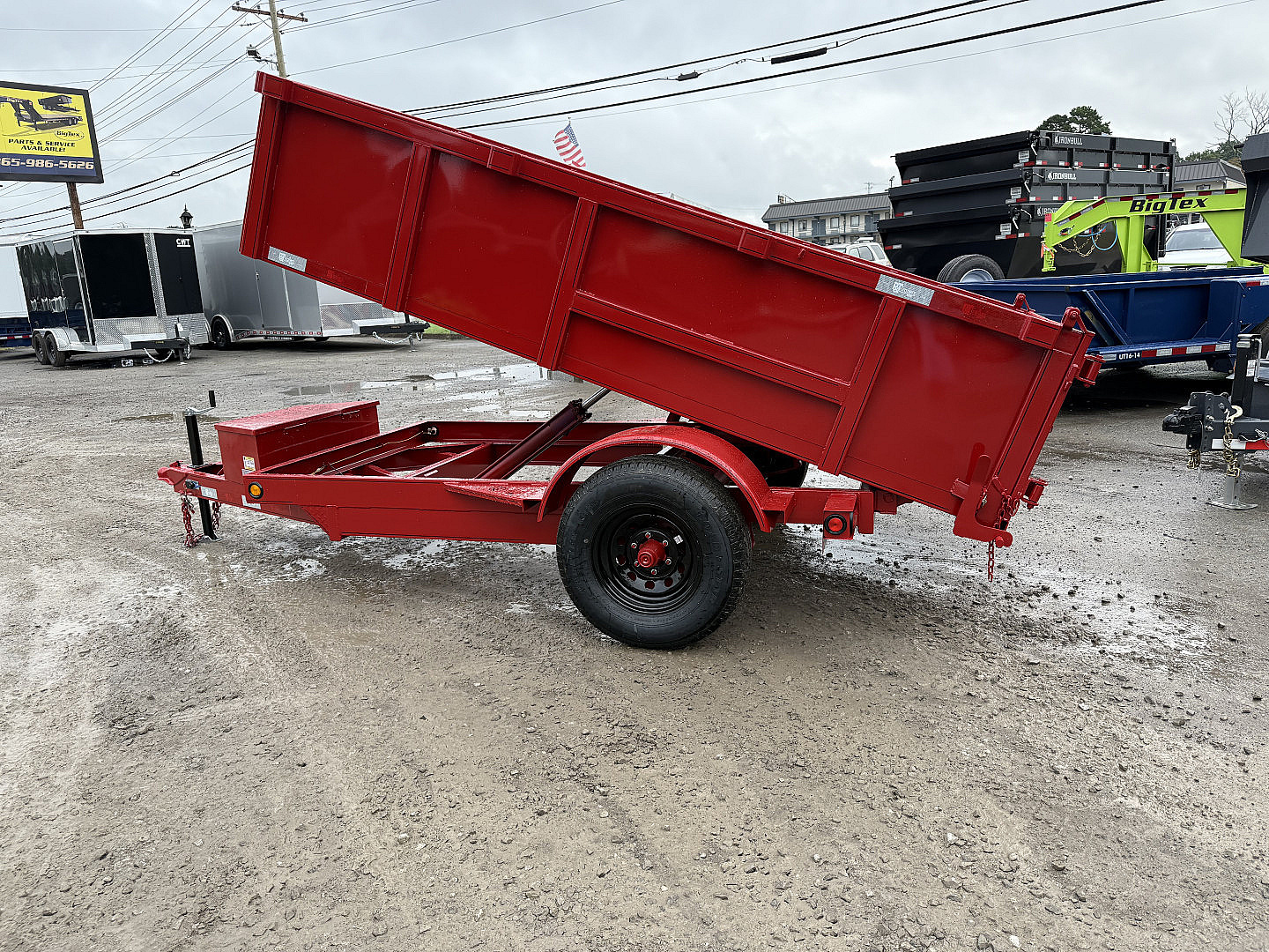New 2025 P & T Trailers 5X10 DUMP 3 WAY GATE Dump Trailer