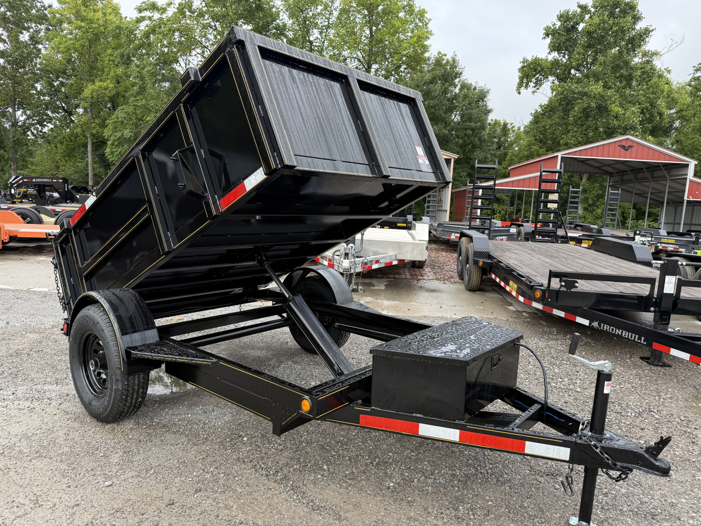 New 2025 P & T Trailers 5X8 DUMP 3 WAY GATE Dump Trailer