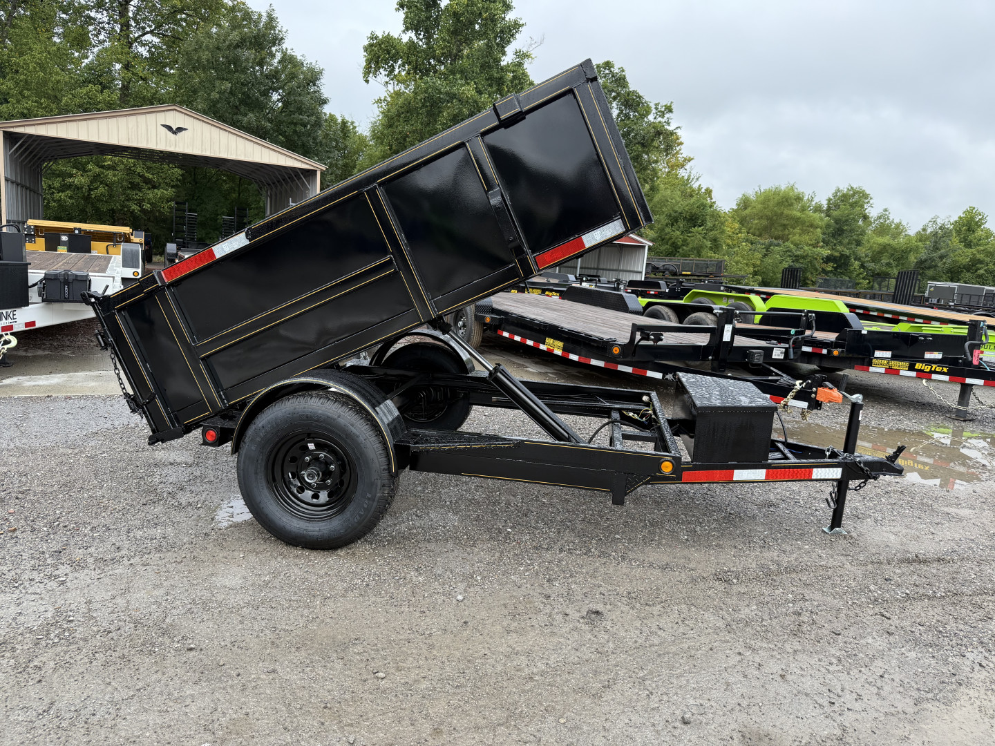 New 2025 P & T Trailers 5X8 DUMP 3 WAY GATE Dump Trailer