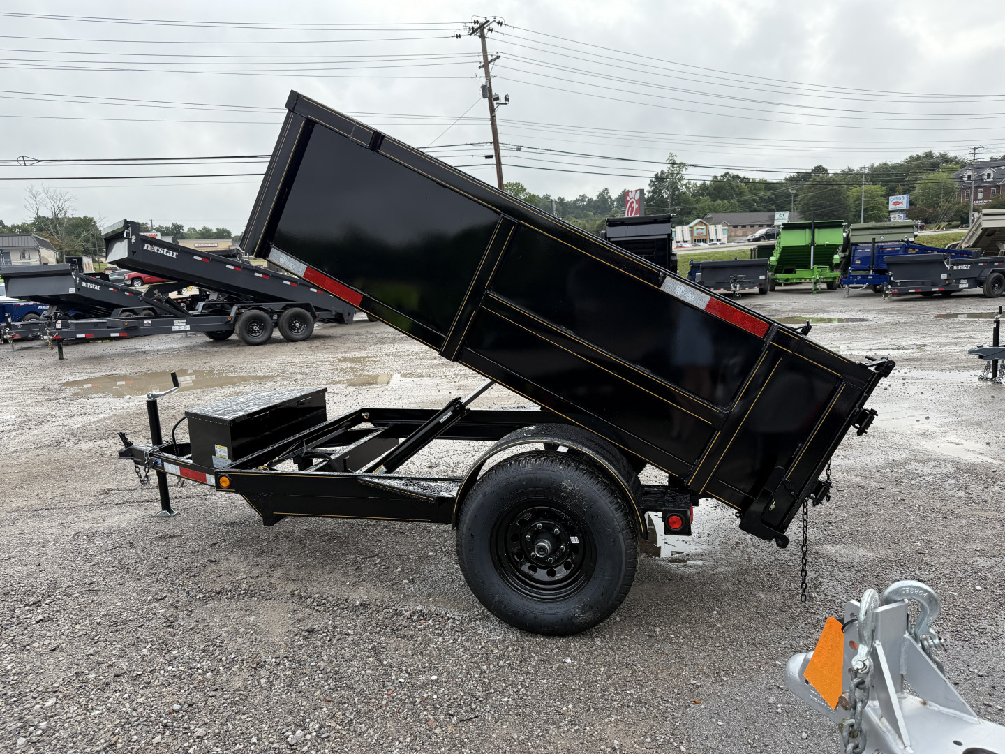 New 2025 P & T Trailers 5X8 DUMP 3 WAY GATE Dump Trailer
