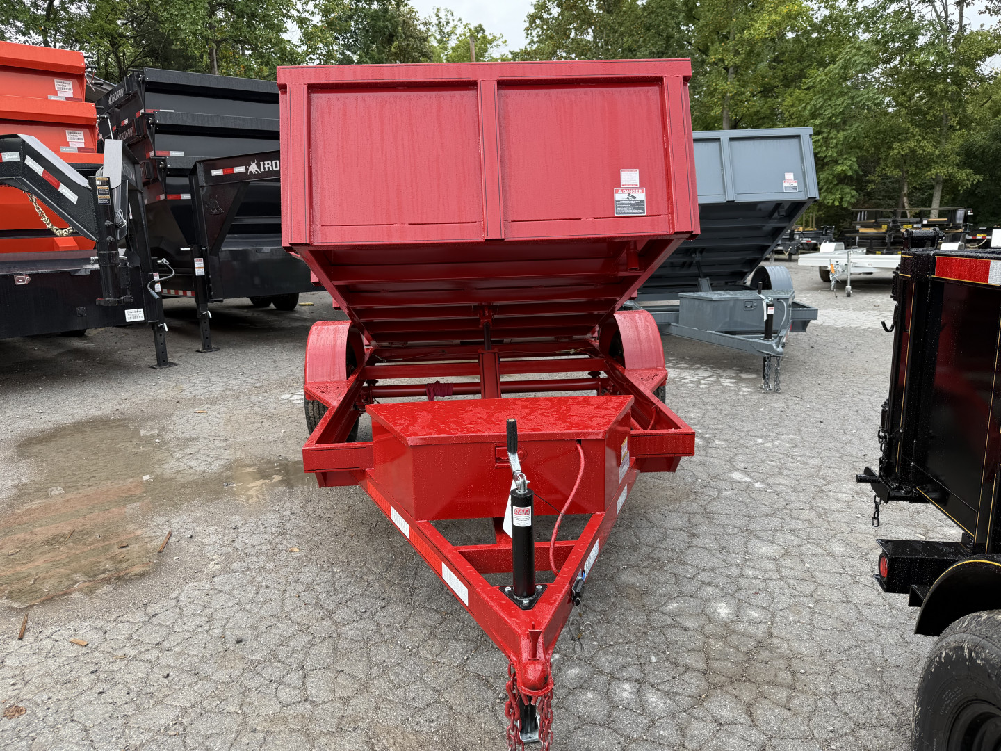New 2025 P & T Trailers 5X8 DUMP 3 WAY GATE Dump Trailer