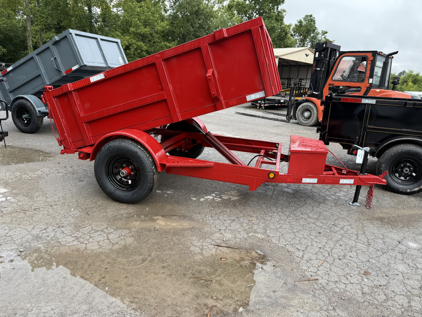 New 2025 P & T Trailers 5X8 DUMP 3 WAY GATE Dump Trailer