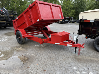 New 2025 P & T Trailers 5X8 DUMP 3 WAY GATE Dump Trailer