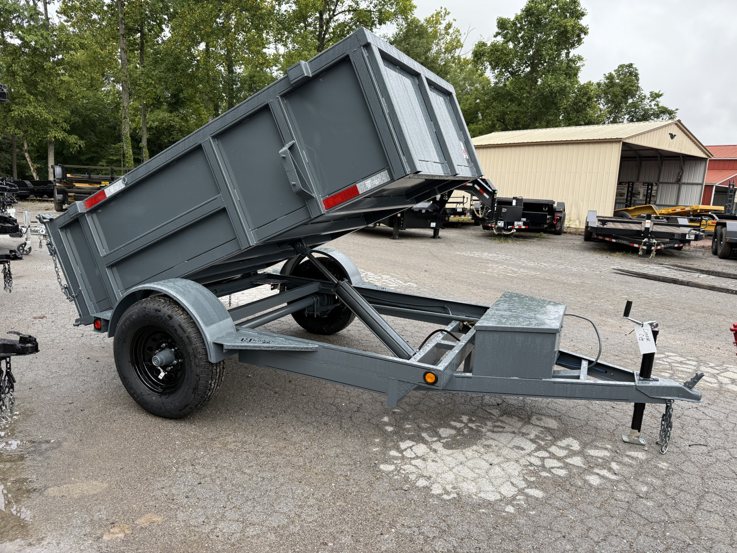 New 2025 P & T Trailers 5X8 DUMP 3 WAY GATE Dump Trailer