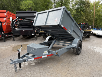 New 2025 P & T Trailers 5X8 DUMP 3 WAY GATE Dump Trailer