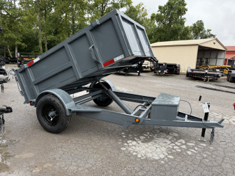 New 2025 P & T Trailers 5X8 DUMP 3 WAY GATE Dump Trailer