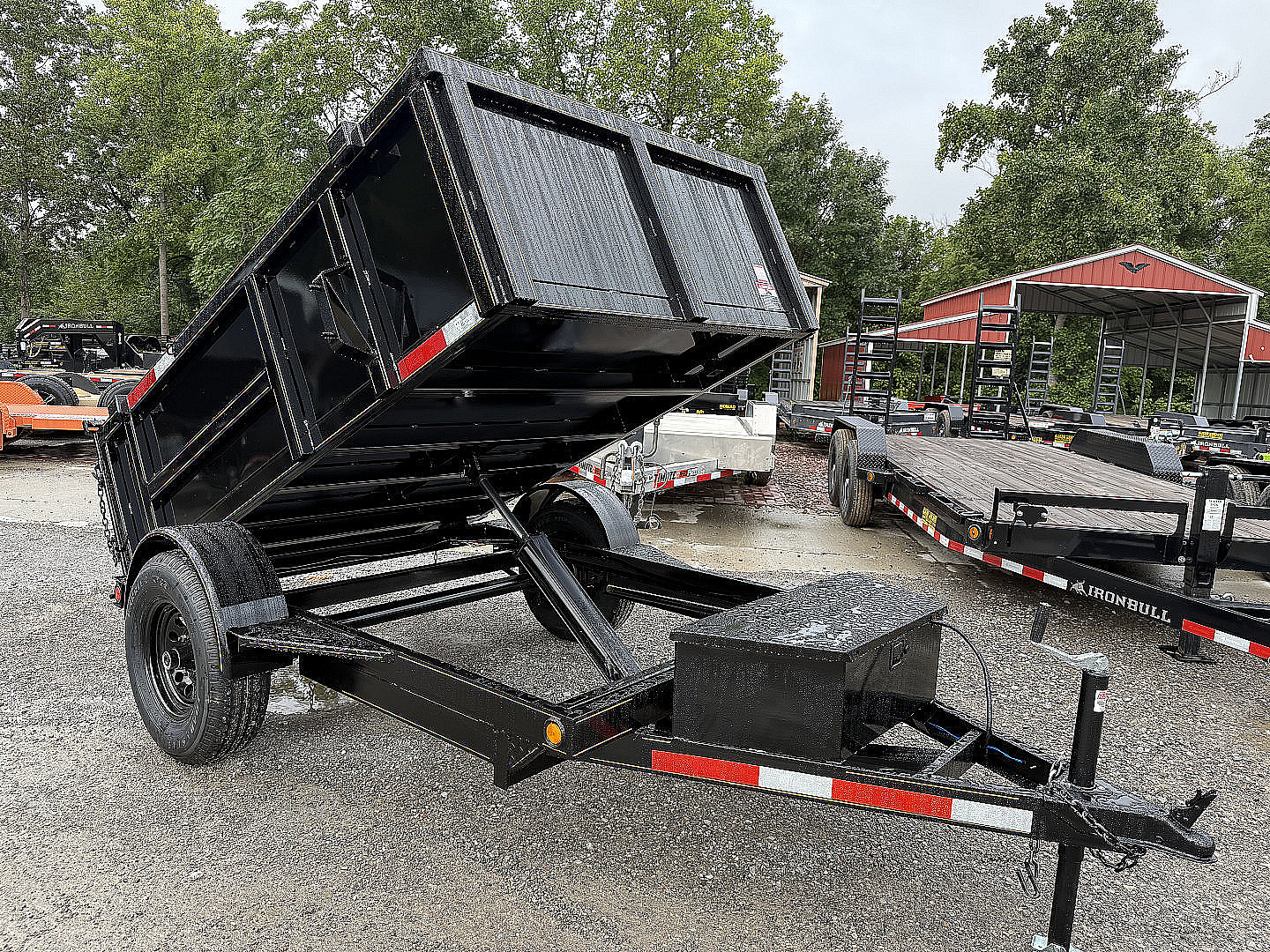 New 2025 P & T Trailers 5X8 DUMP 3 WAY GATE Dump Trailer