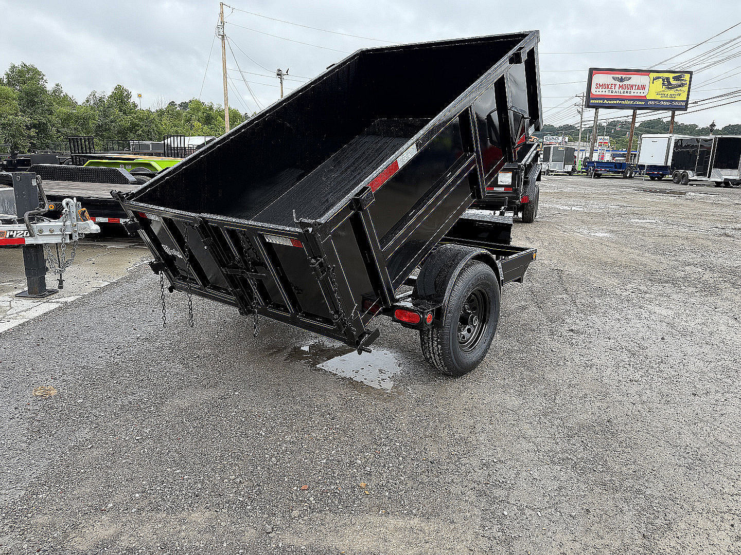 New 2025 P & T Trailers 5X8 DUMP 3 WAY GATE Dump Trailer
