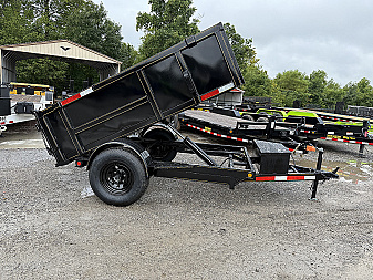 New 2025 P & T Trailers 5X8 DUMP 3 WAY GATE Dump Trailer