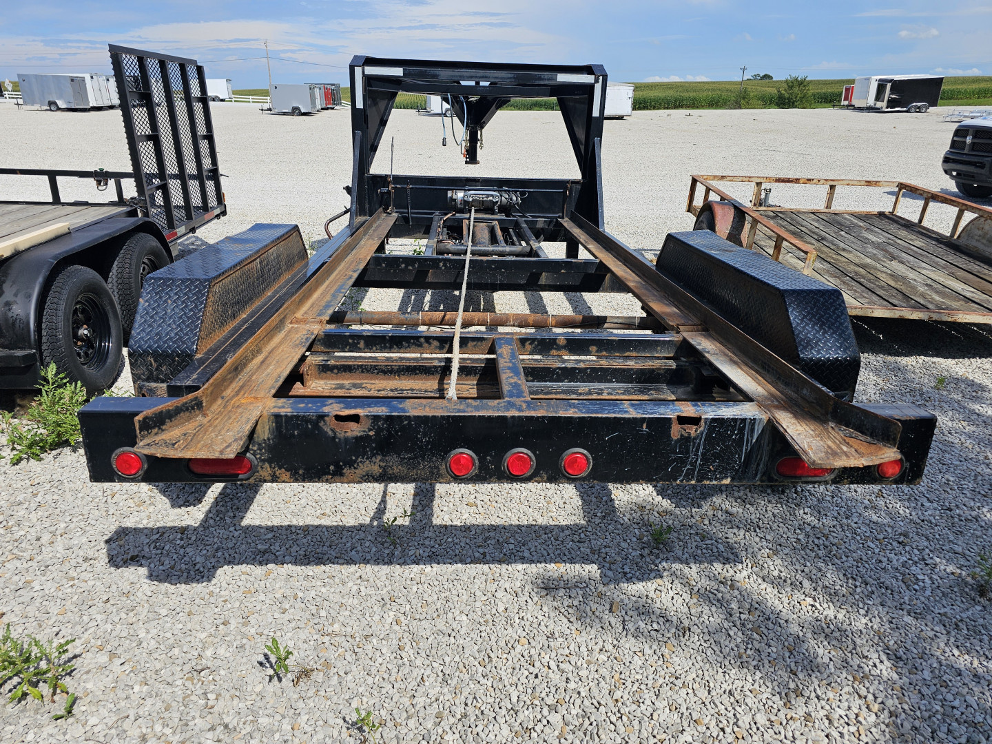 Used 2018 PJ Trailers DR142 16' 14K BIN HAULER Rollster TRAILER