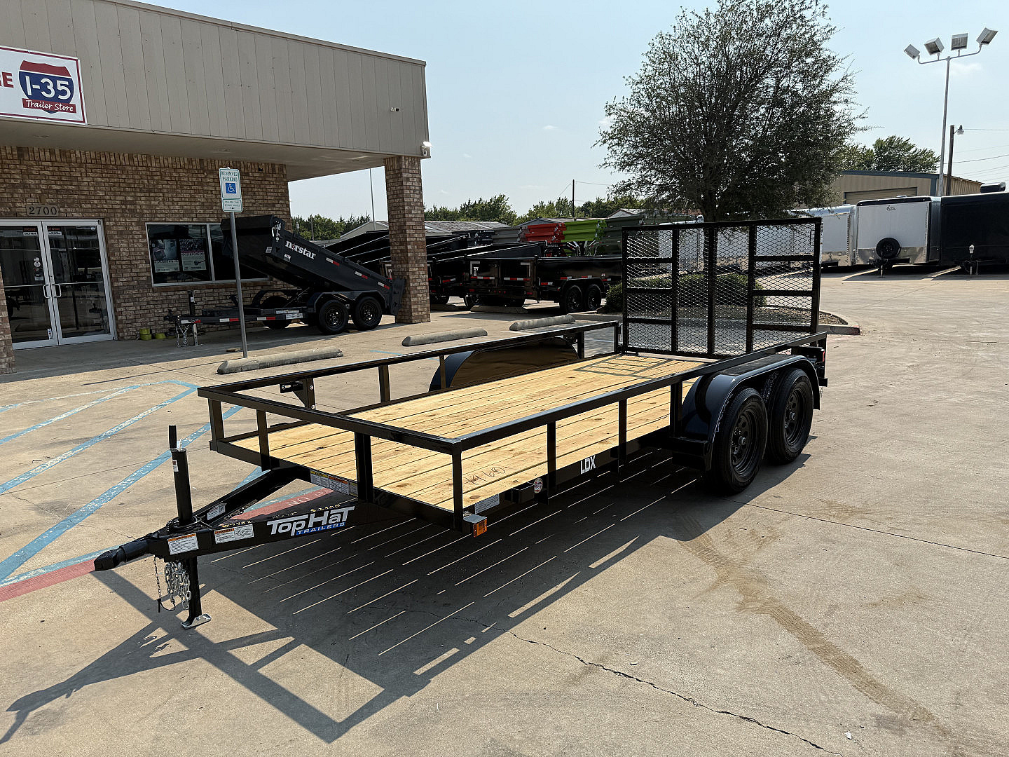 New 2025 Top Hat Trailers 14x77" LDX (No Brakes) Utility Trailer