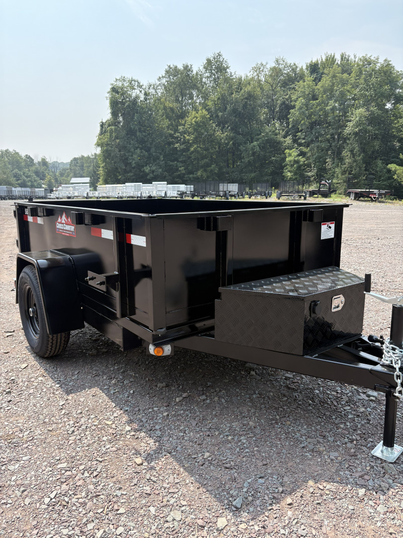 New 2025 Cross Country Manufacturing 5x8 6K Dump Trailer with Barn Door Tailgate