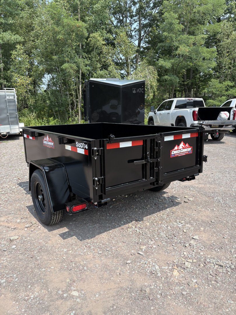 New 2025 Cross Country Manufacturing 5x8 6K Dump Trailer with Barn Door Tailgate