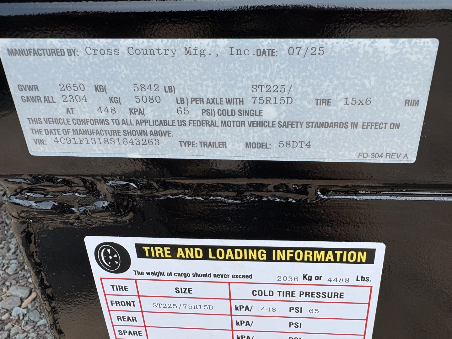 New 2025 Cross Country Manufacturing 5x8 6K Dump Trailer with Barn Door Tailgate