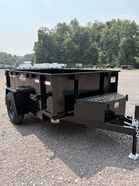 New 2025 Cross Country Manufacturing 5x8 6K Dump Trailer with Barn Door Tailgate