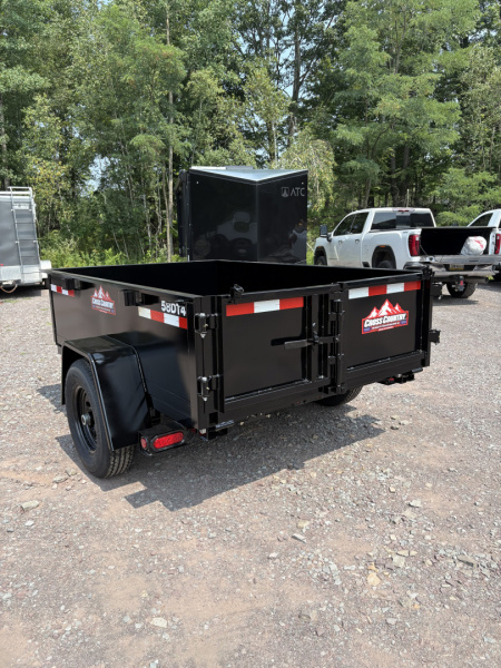 New 2025 Cross Country Manufacturing 5x8 6K Dump Trailer with Barn Door Tailgate