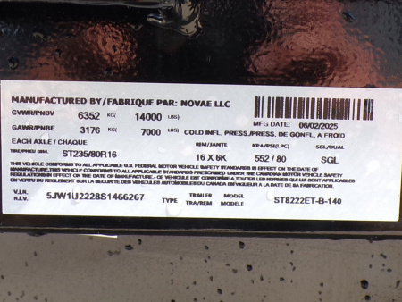 New 2025 Sure-Trac 7 x 22 ET 14K Equipment Trailer - 267