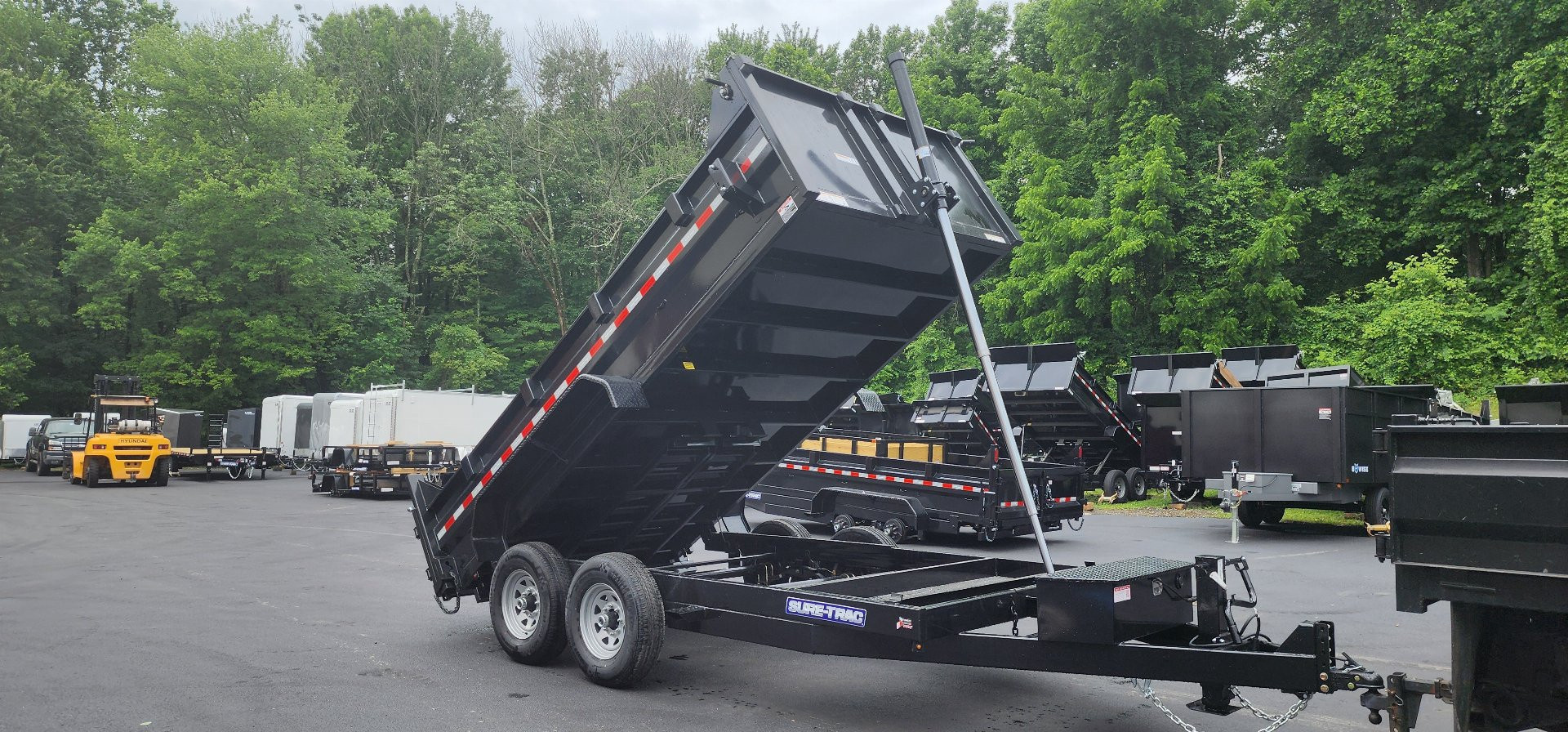 New SALE***7 x 14 Sure-Trac Low-Pro Telescopic Dump Trailer 14k