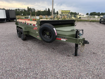 New 2026 Horizon 7' X 14' Dump Trailer (Military Green)