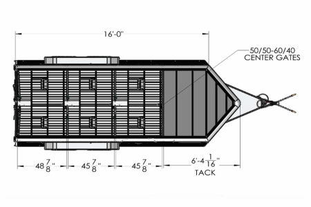 New 2026 Frontier 8 x 20 Stock Low 8 Pen/ Stock Combo Trailer