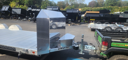 New 6' 9 x 20 Aluma 8220LP Executive Edition TILT Car / Racing Trailer 7k