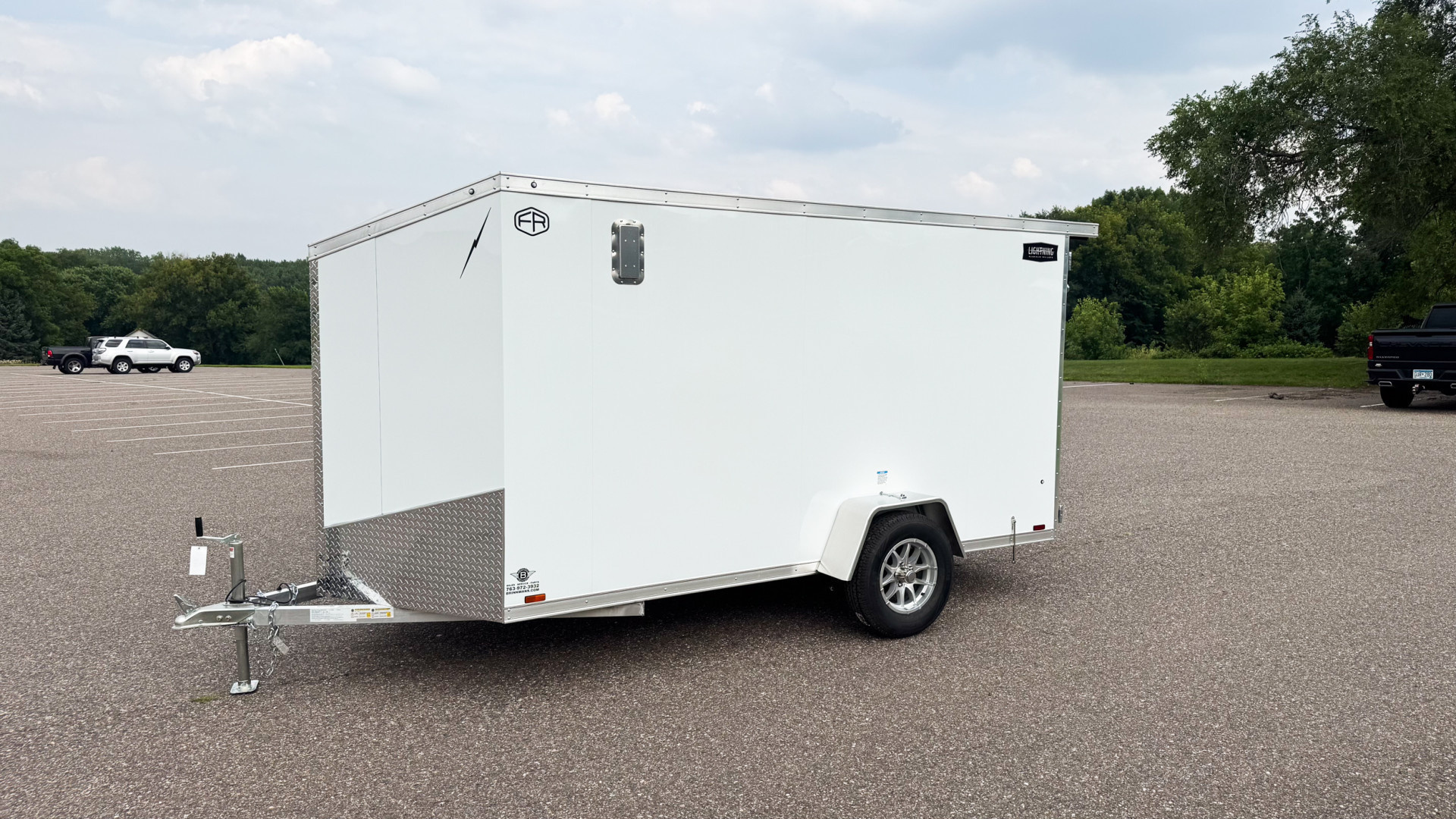 New Lightning 6x12 Enclosed Cargo Trailer - Double Doors!