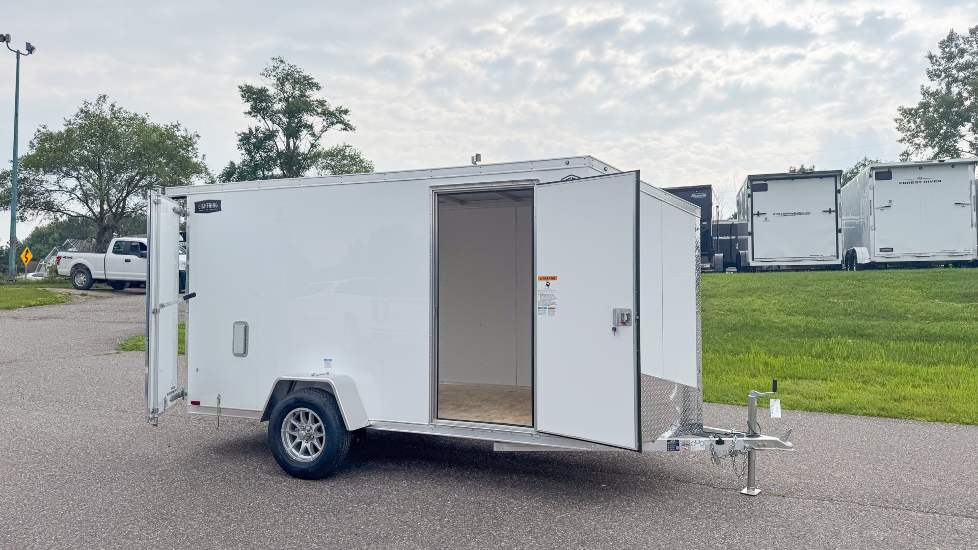 New Lightning 6x12 Enclosed Cargo Trailer - Double Doors!