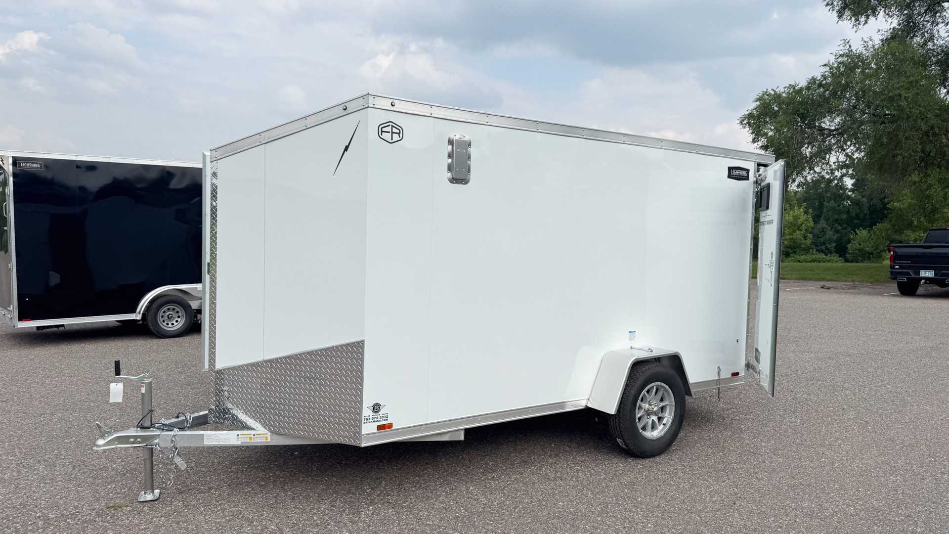 New Lightning 6x12 Enclosed Cargo Trailer - Double Doors!