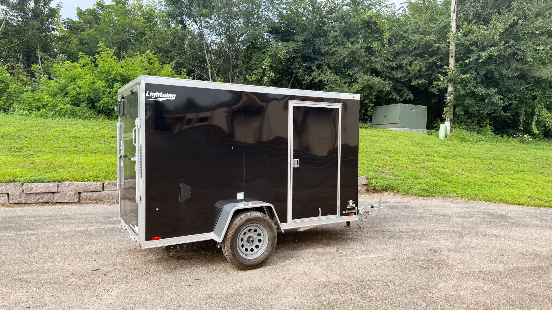 New 2025 Lightning 5X10 Enclosed Trailer - Ramp Door!