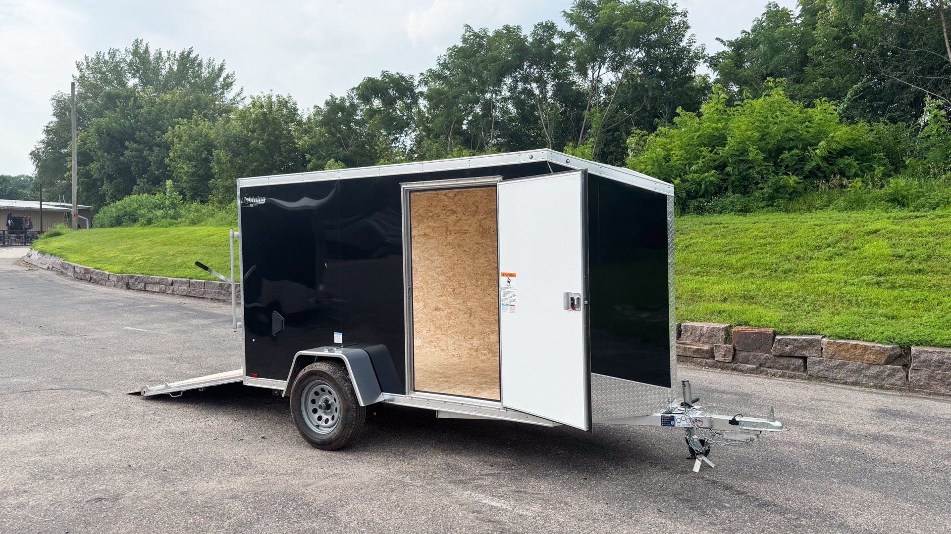 New 2025 Lightning 5X10 Enclosed Trailer - Ramp Door!