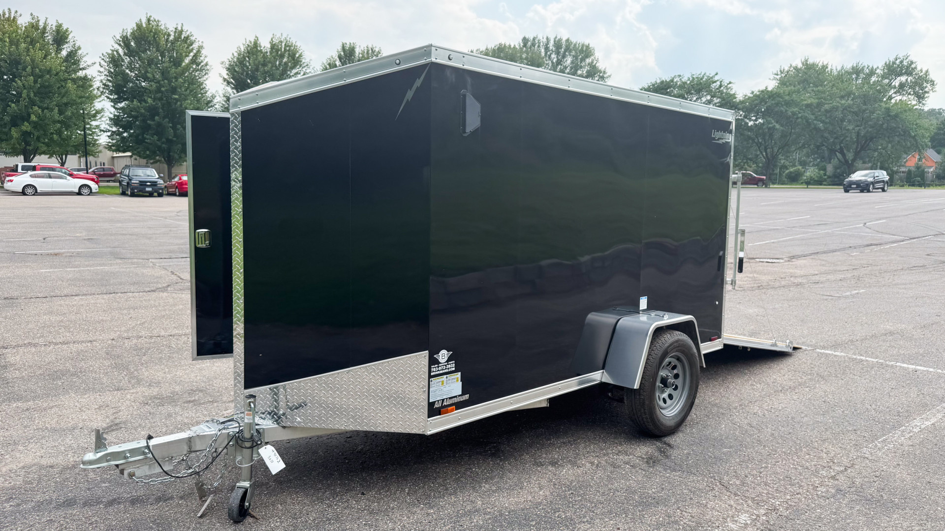 New 2025 Lightning 5X10 Enclosed Trailer - Ramp Door!
