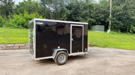 New 2025 Lightning 5X10 Enclosed Trailer - Ramp Door!