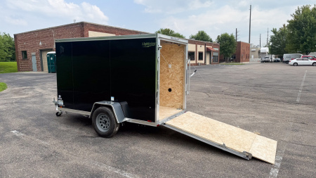 New 2025 Lightning 5X10 Enclosed Trailer - Ramp Door!