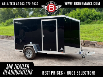 New 2025 Lightning 5X10 Enclosed Trailer - Ramp Door!