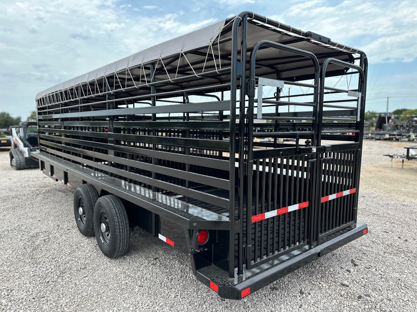 New 2026 Delco Bar Top 6'8 x 24' Stock Trailer