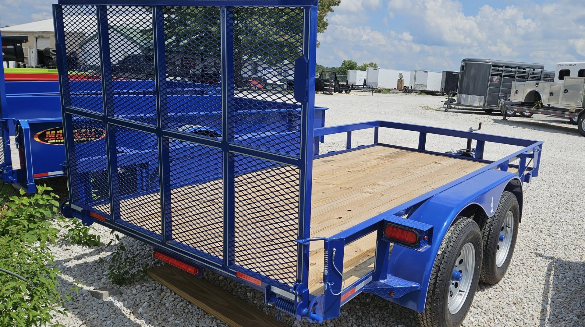 New 2025 Maxwell 12' HD Tandem Railed Utility Trailer