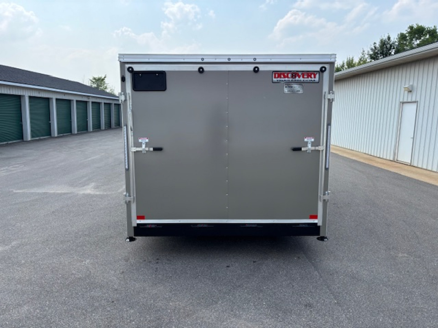 New 2026 Discovery Trailers 7.5x16 Enclosed Trailer V-Nose Ramp Door