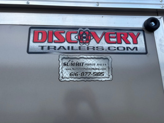 New 2026 Discovery Trailers 7.5x16 Enclosed Trailer V-Nose Ramp Door
