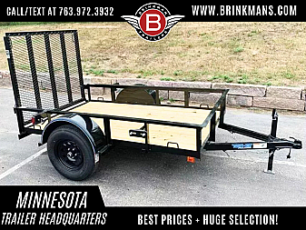New Top Quality Top Hat 60x8 Open Utility Trailer - Rear Ramp!